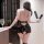 Sexy lace high-waist ming dynasty dance costume featuring sheer qipao uniform with open-crotch design, perfect for elegant pe...