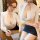 Two women wearing stylish, form-fitting outfits with plunging necklines and high-cut tops, perfect for office settings or eve...