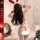 Sexy maid christmas costume for women featuring cute bunny girl lingerie set with bow and tail, perfect for naughty holiday o...