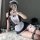 Sexy maid costume set - seductive lingerie sleepwear for role play & intimate nights, featuring lace details and fishnet stoc...