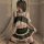 Sexy maid costume set featuring black lace lingerie and stockings, perfect for erotic sleepwear outfits.
