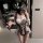 Sexy maid costume for women featuring lace role play outfit with open-crotch design, elegant and flirty uniform set.