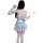 Sexy maid costume for women - lace one-shoulder lingerie sleepwear set, featuring a charming blue design with ruffled details...