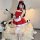 Sexy maid costume for women featuring a soft plush christmas and new year dress with an open-front design, cute and playful l...