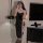Sexy nun costume set featuring a lacy role play outfit with high slit sleep dress and cosplay ensemble for adults.