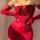 Sexy off-shoulder backless bodycon dress featuring ruffled tie-straps and flared sleeves, perfect for bold fashion statements...