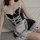 Sexy plus size maid costume set - cute student-themed lingerie sleepwear with lace details and corset design