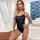 Sexy black pvc bodysuit for women, backless latex-style one-piece swimwear and lingerie, elegant design, perfect for evening ...