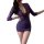 Sexy secretary ol outfit - hot tight-fit skirt bodysuit costume set for women, featuring a lace-trimmed bodysuit with plungin...