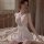 Elegant lace cami dress with underwire push-up design, perfect for small busts. ideal loungewear set, combining allure and co...