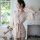 Sheer boyfriend-style chemise set - sensual chiffon lingerie robe & matching sleepwear outfit, elegant design with flowing fa...