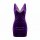 Purple velvet bodycon skirt with lace v-neck detail from starry night dance lingerie set – sexy sleepwear for women.