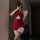 Sultry lace cheongsam lingerie set featuring sheer seductive design, hookless bra and panty combination perfect for small bus...