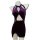 Sultry sheer qipao lingerie set – sensual no-remove transparent nightclub outfit for small busts, featuring elegant purple ve...
