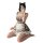 A person wearing a plaid maid costume dress with lace details, featuring bear ears and a playful design, perfect for cosplay ...