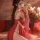 Elegant red sheer nightgown with traditional dudou top, inspired by tang dynasty style, perfect for a romantic night.