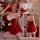 Sexy velvet red christmas lingerie set with reindeer headband, perfect for new year, halloween, and date nights