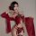 Vintage chinese belly dance bodice set featuring embroidered lace cheongsam wrap with tassels and sheer cutouts, perfect for ...