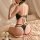 Vintage chinese-style lingerie set for women – seductive hanfu-inspired busty bodysuit & matching panty, featuring elegant gr...