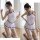 Vintage-inspired lace bodysuit paired with sheer cheongsam dress featuring plus-size seductive side-slit mesh lingerie set.