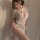 Vintage-inspired sheer cheongsam sleepwear featuring floral embroidery, elegant lace detailing, and a classic design for pure...