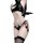 Womens sexy pvc devil cosplay costume - small bust anime lingerie outfit set with black bikini and thigh-highs