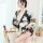 Elegant xiucisha kimono-style sleep dress featuring floral patterns, perfect for intimate moments and role play. ， ...