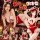 Sexy bunny girl outfit - new year cosplay lingerie set with red heel shoes for festive role play