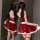 Sexy cherry-themed lingerie set with open-crotch design, perfect for holiday costumes and live streaming outfits.