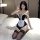 Sexy lace maid costume for women featuring adjustable ties, elegant design, and sleepwear style.
