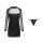 Elegant black sheer split cheongsam dress set with long sleeves and tie-front design, perfect for women seeking sensual allur...
