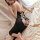 Sexy black lace nightgown with backless halter design, featuring cutout and ties, perfect club costume outfit for women.