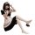 Cute japanese lolita cosplay outfit featuring a maid dress with black and white colors, perfect for sexy elegant plus size dr...