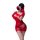 Elegant red lace qipao lingerie with sheer design, perfect for chinese-inspired allure and seductive elegance.