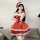 Sexy christmas lingerie set - velvet role play costume for women, new year eve outfit featuring santa hat and festive dress w...