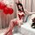 Sexy christmas lingerie set - new year bodysuit with open-crotch design, seductive uniform style outfit