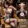 Feimu secretary leopard print bustier bodysuit with matching garter stockings, featuring a deep v-neck and bodycon fit.